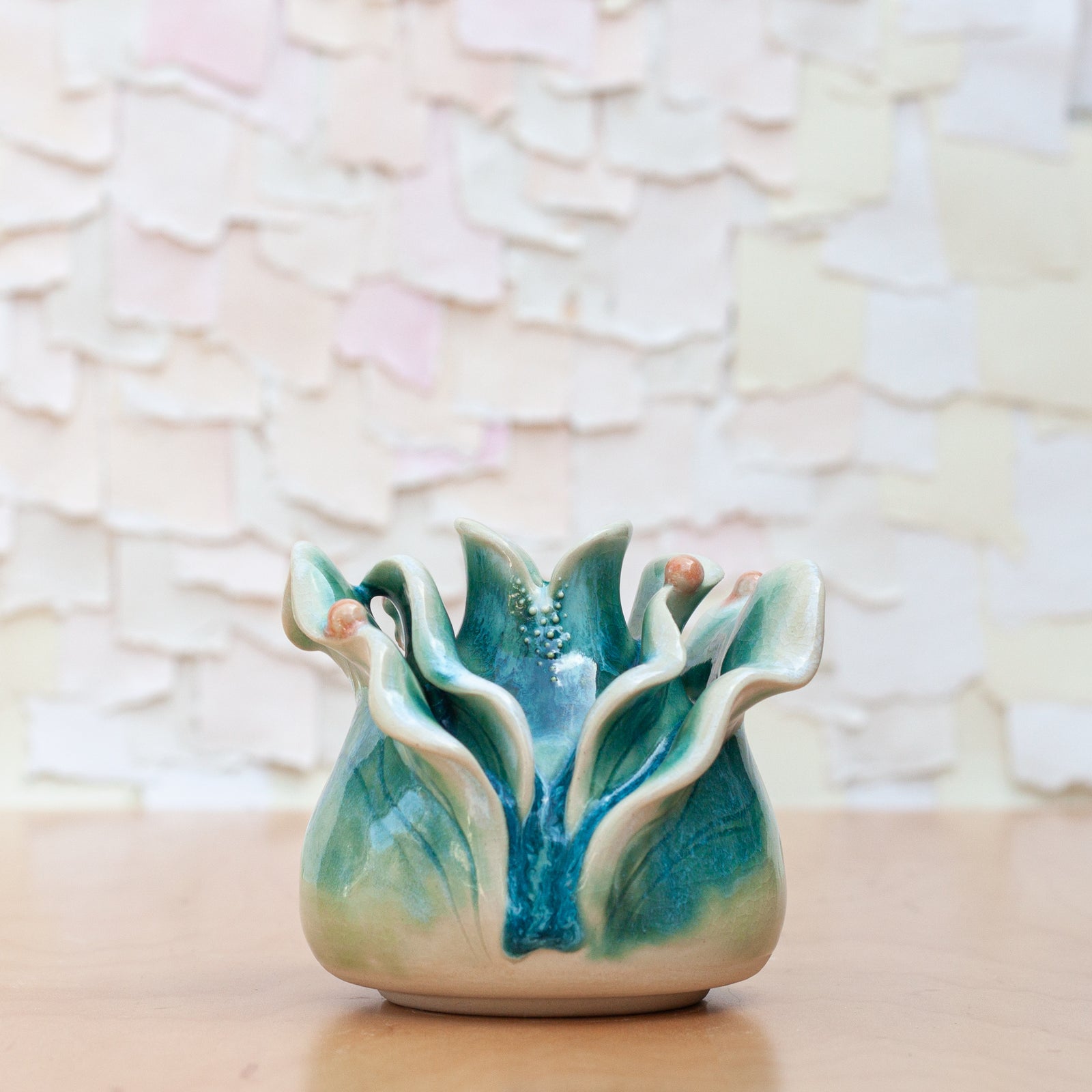 Petal Bud Vase in Coral