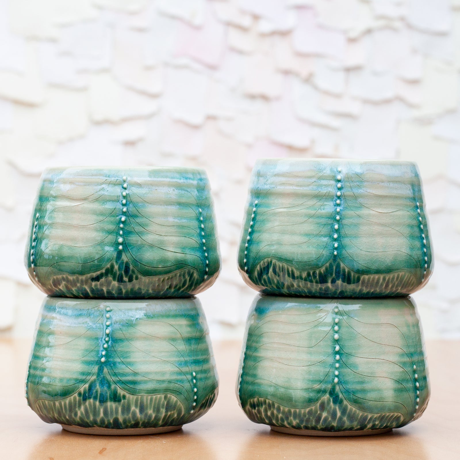 Flow Etched Tumbler in Lagoon