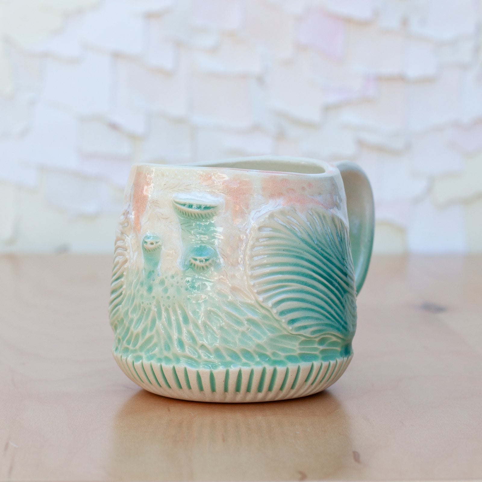Intertidal Mug In Aqua Cloud