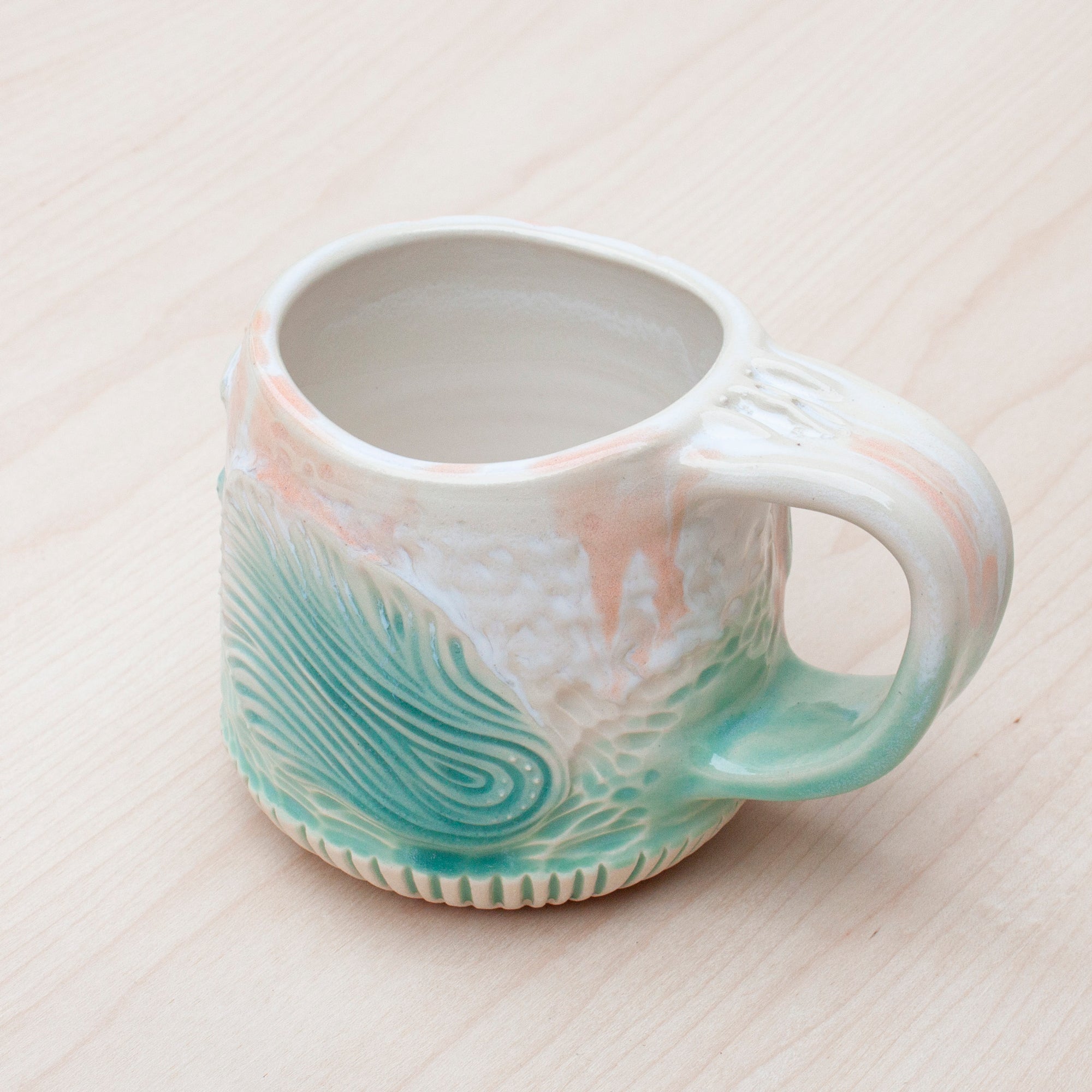 Intertidal Mug In Aqua Cloud