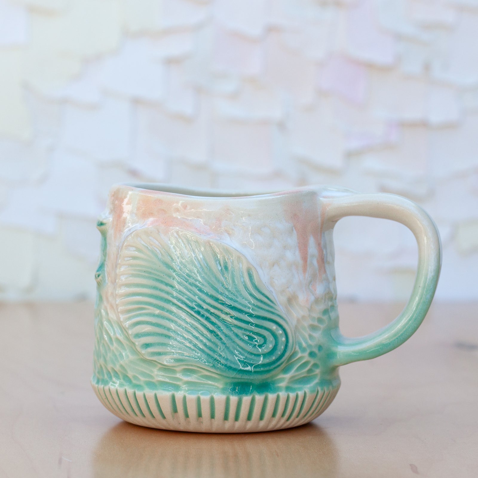 Intertidal Mug In Aqua Cloud