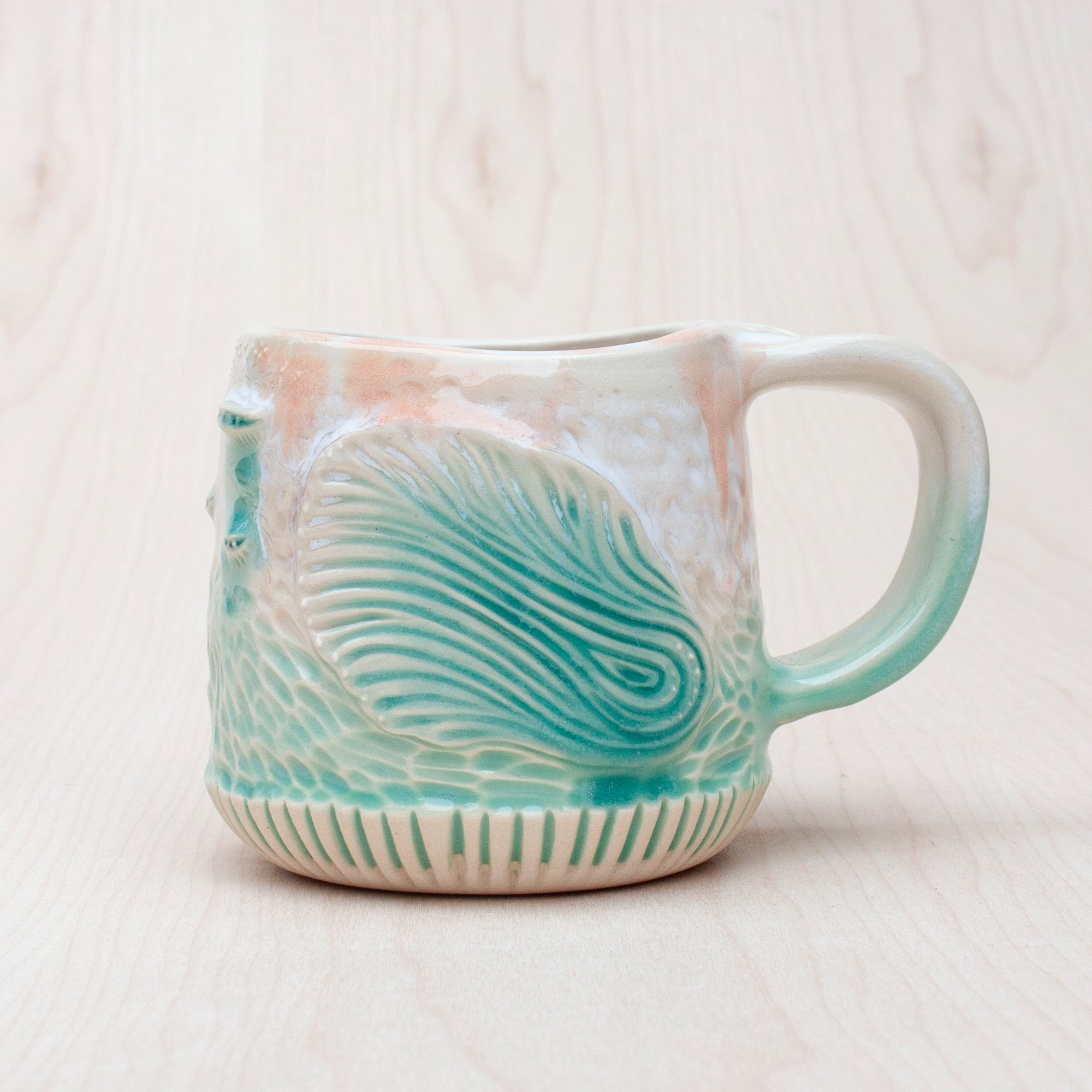 Intertidal Mug In Aqua Cloud