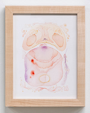 Present Breath, watercolor on paper